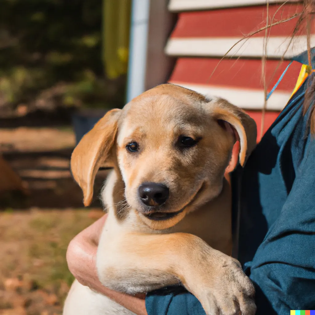 tenant holding pet at rental home