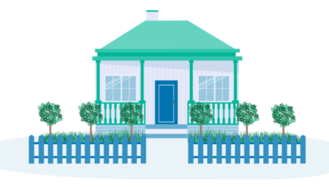 A illustration of a house for rent