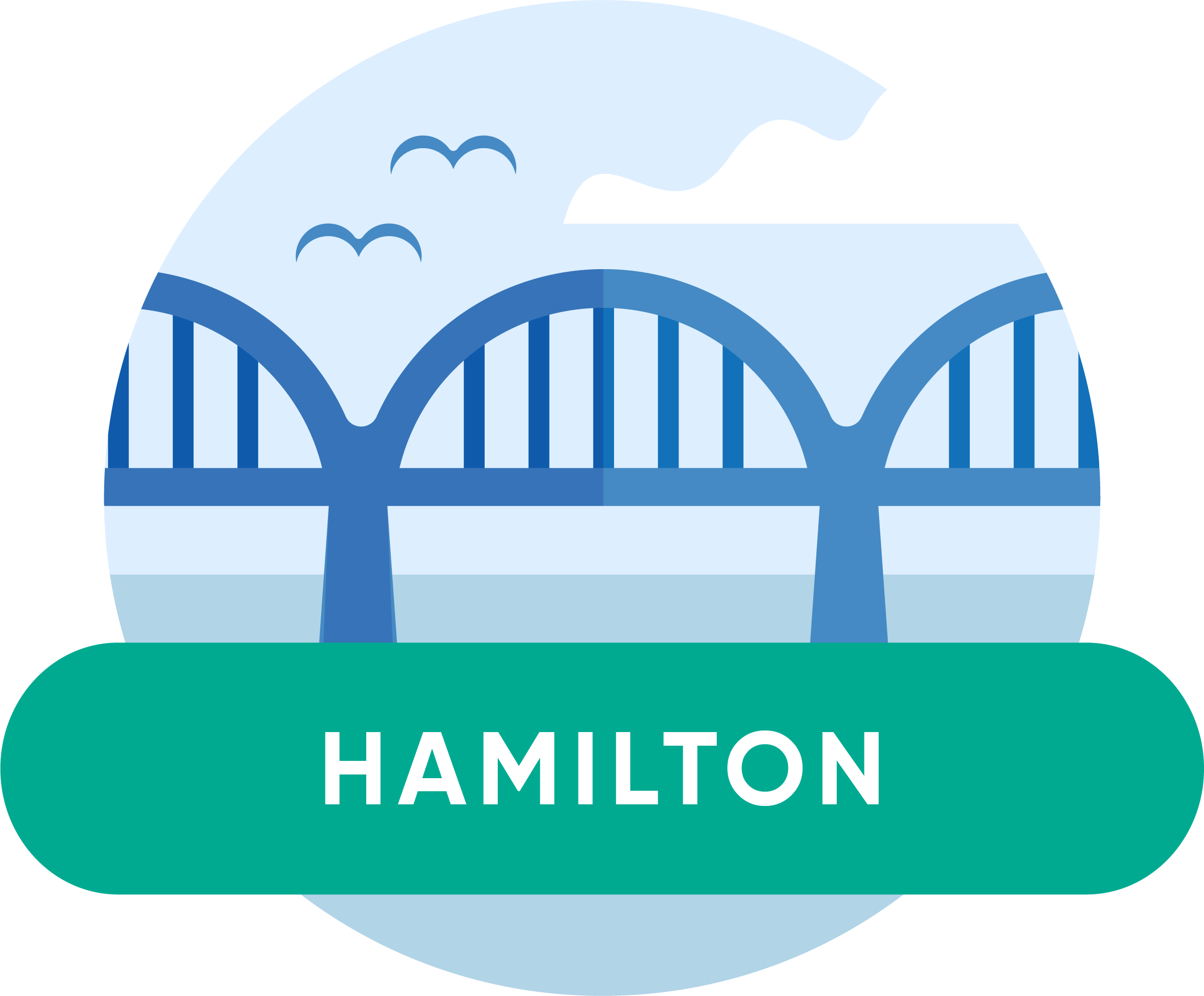 Illustration of Hamilton bridge